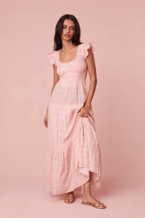 Women LoveShackFancy Chessie Cotton Maxi Dress