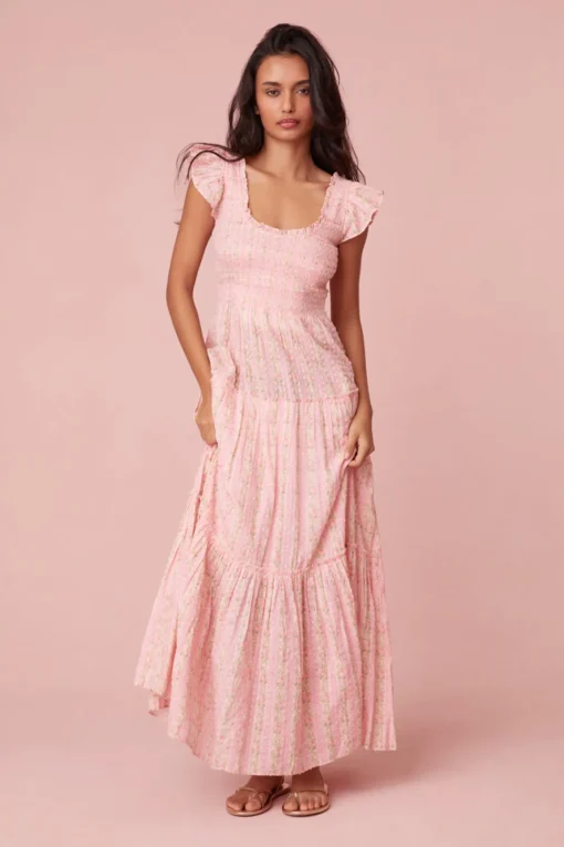 Women LoveShackFancy Chessie Cotton Maxi Dress