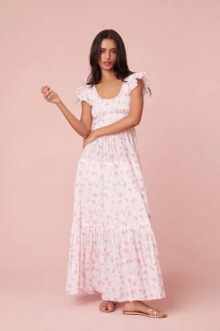 Women LoveShackFancy Chessie Cotton Maxi Dress