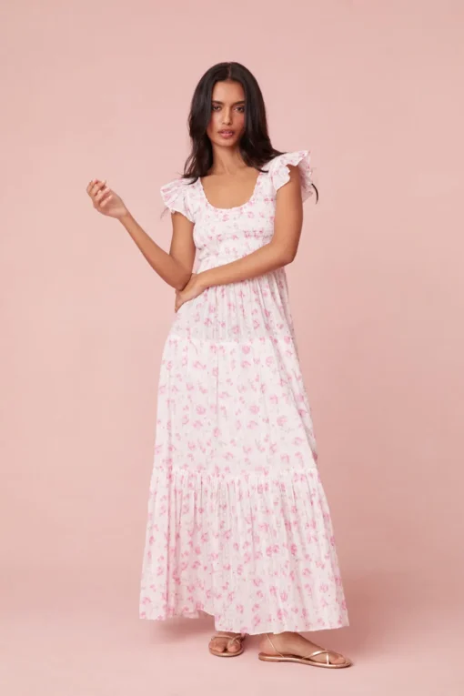 Women LoveShackFancy Chessie Cotton Maxi Dress