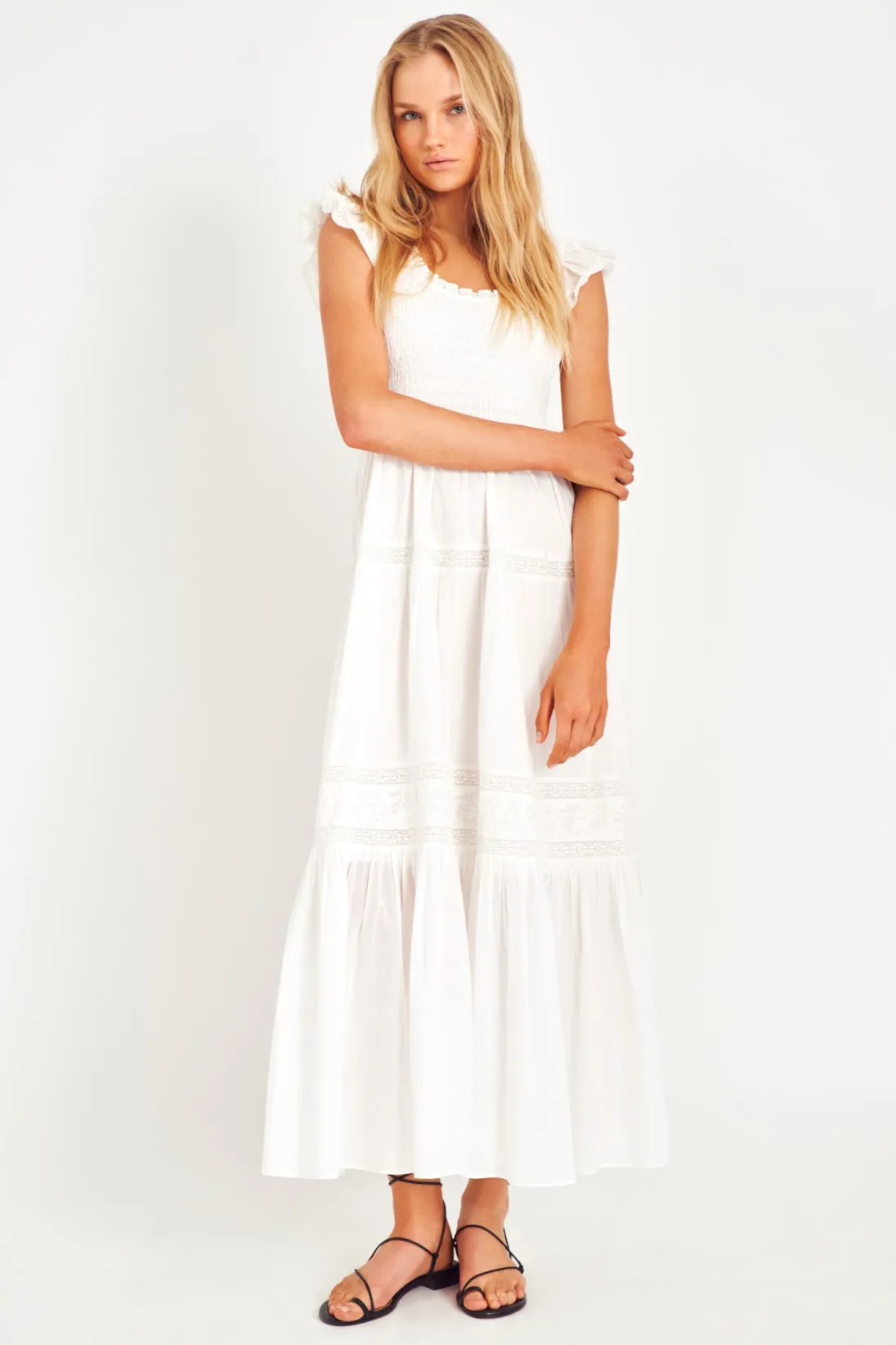 Women LoveShackFancy Chessie Heritage Cotton Maxi Dress
