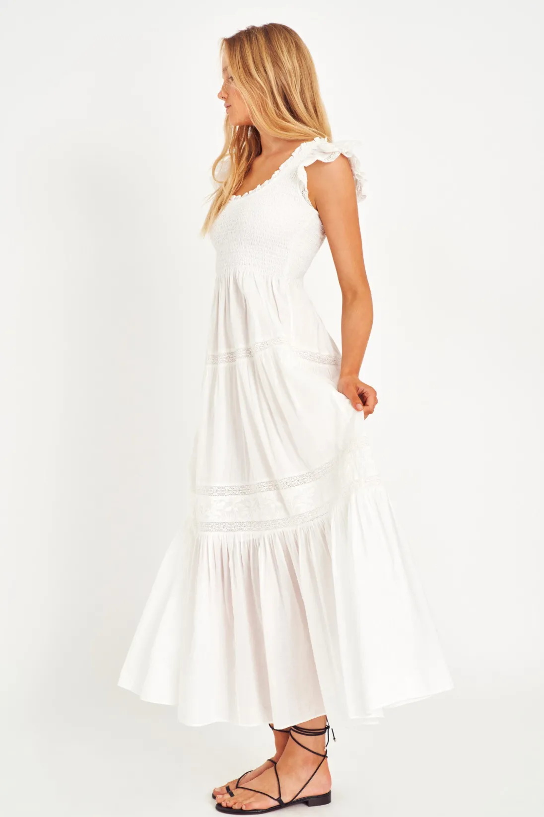 Women LoveShackFancy Chessie Heritage Cotton Maxi Dress