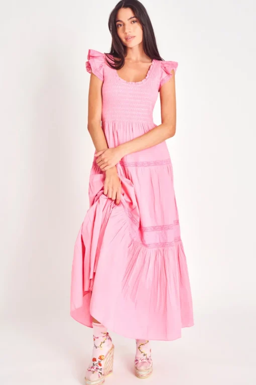 Women LoveShackFancy Chessie Heritage Cotton Maxi Dress