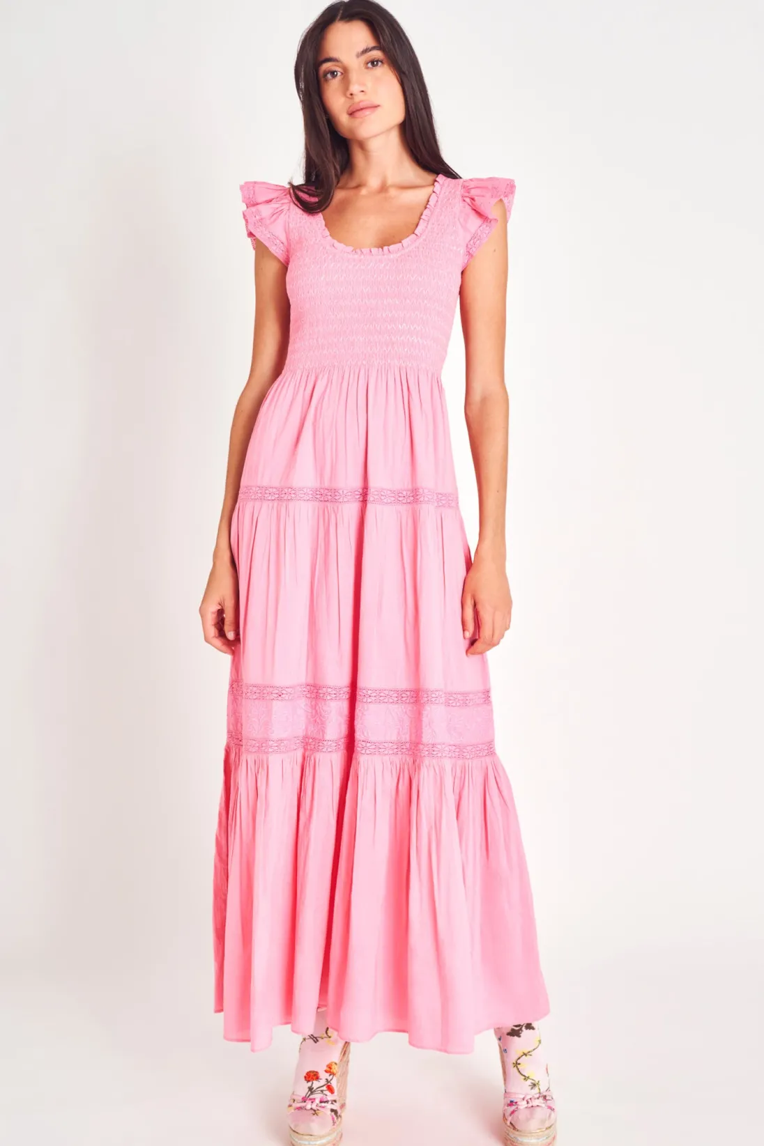 Women LoveShackFancy Chessie Heritage Cotton Maxi Dress