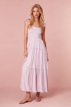 Women LoveShackFancy Chessie Ruffle Sleeve Cotton Dress