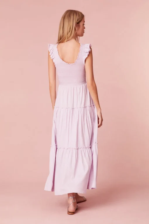 Women LoveShackFancy Chessie Ruffle Sleeve Cotton Dress