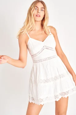 Women LoveShackFancy Cinnamon Striped Cotton Mini Dress