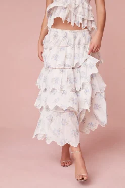 Women LoveShackFancy Cunningham Multi Tiered Maxi Skirt