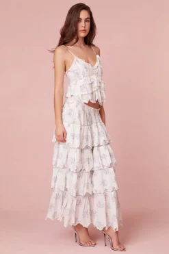 Women LoveShackFancy Cunningham Multi Tiered Maxi Skirt