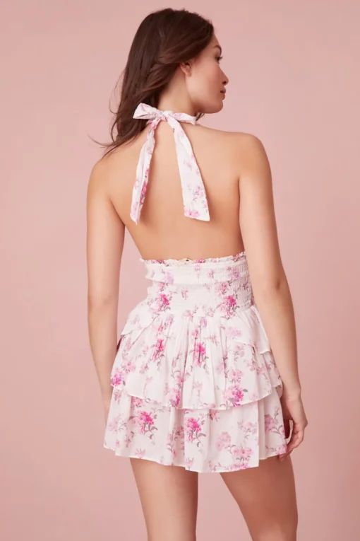 Women LoveShackFancy Deanna Floral Halter Dress