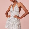 Women LoveShackFancy Deanna Halter Polka Dot Dress