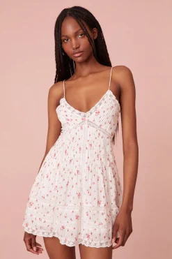 Women LoveShackFancy Docila Mini Floral Cotton Dress