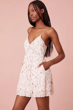Women LoveShackFancy Docila Mini Floral Cotton Dress