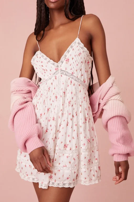Women LoveShackFancy Docila Mini Floral Cotton Dress