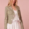 Women LoveShackFancy Dolisa Embroidered Military Jacket