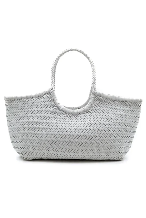LoveShackFancy Dragon Diffusion Nantucket Large Woven Leather Tote