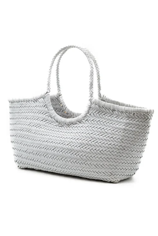 LoveShackFancy Dragon Diffusion Nantucket Large Woven Leather Tote