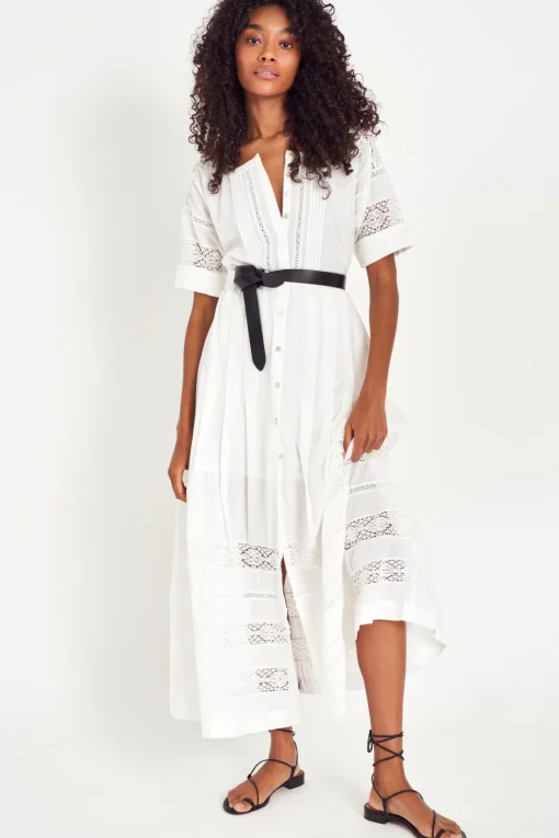 Women LoveShackFancy Edie Cotton Midi Dress