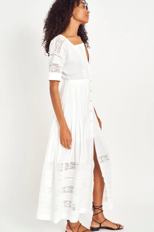 Women LoveShackFancy Edie Cotton Midi Dress