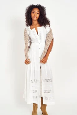 Women LoveShackFancy Edie Cotton Midi Dress