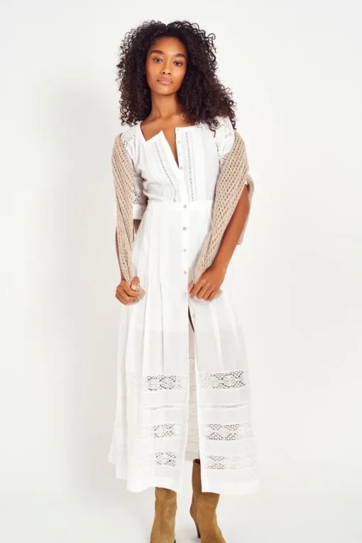 Women LoveShackFancy Edie Cotton Midi Dress