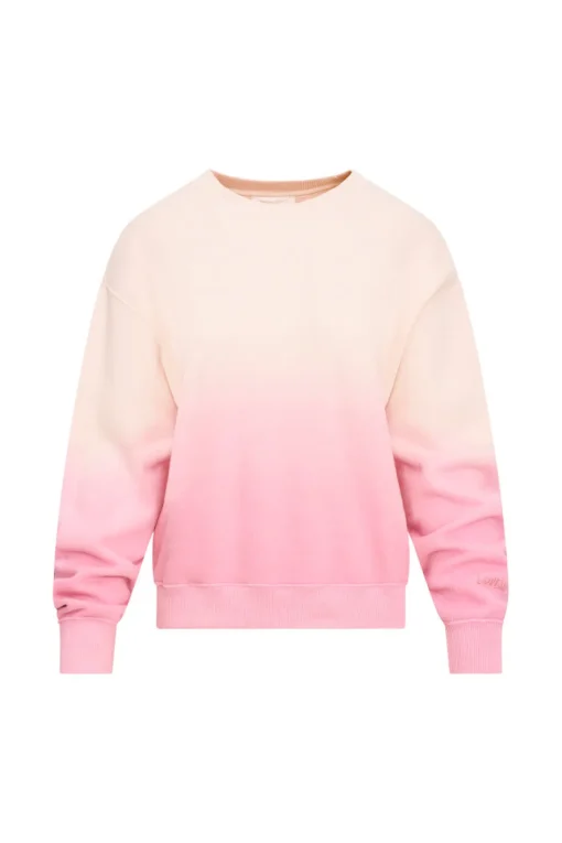 Women LoveShackFancy Elvira Dip Dyed Embroidered Sweatshirt