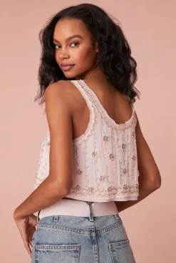 Women LoveShackFancy Ensor Embellished Crop Top