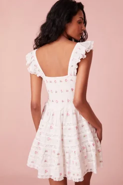 Women LoveShackFancy Finny Cotton Ikat Floral Mini Dress