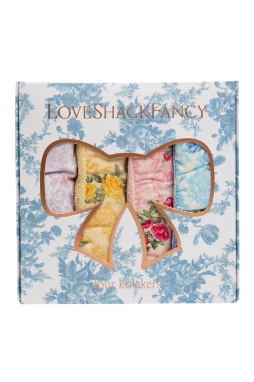 Women LoveShackFancy Garden Rose 4 Pack Knicker Box