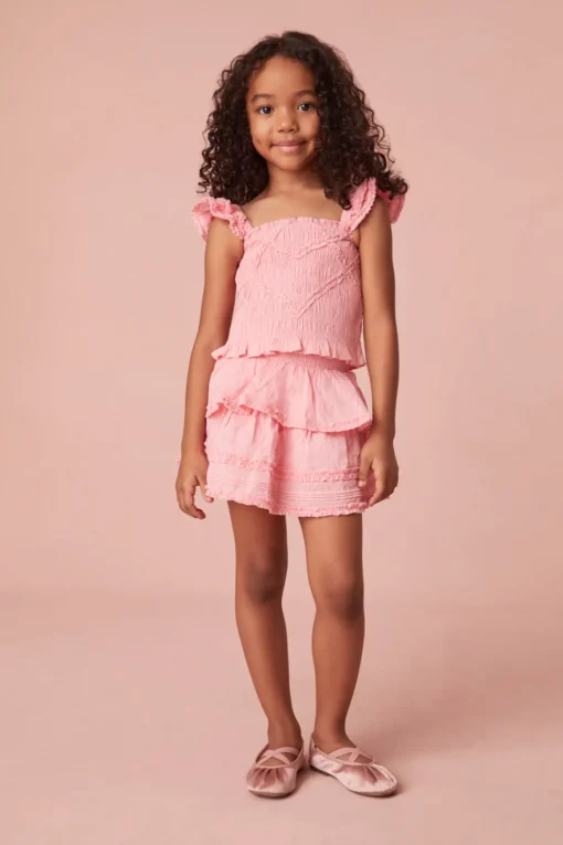 LoveShackFancy Girls Albion Cotton Skirt