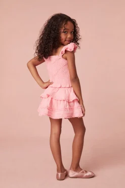LoveShackFancy Girls Albion Cotton Skirt