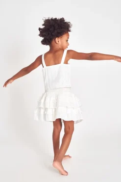 LoveShackFancy Girls Billie Cotton Skirt