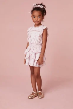 LoveShackFancy Girls Decker Floral Cotton Dress