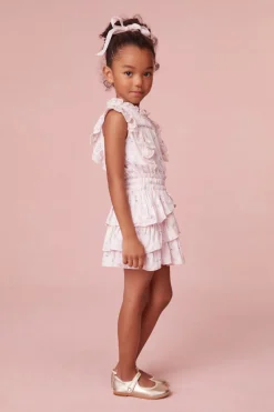 LoveShackFancy Girls Decker Floral Cotton Dress