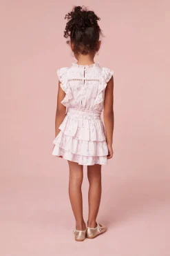 LoveShackFancy Girls Decker Floral Cotton Dress