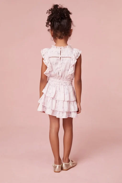 LoveShackFancy Girls Decker Floral Cotton Dress
