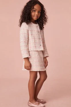 LoveShackFancy Girls Medine Tweed Jacket