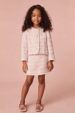 LoveShackFancy Girls Medine Tweed Jacket