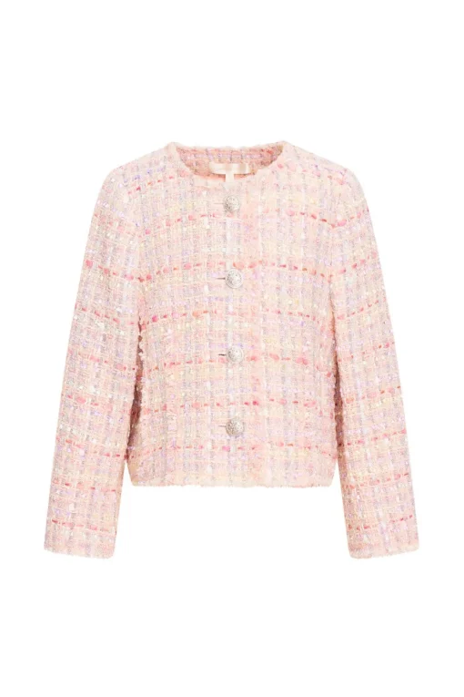 LoveShackFancy Girls Medine Tweed Jacket