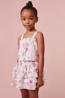 LoveShackFancy Girls Mini Daisy Floral Tank