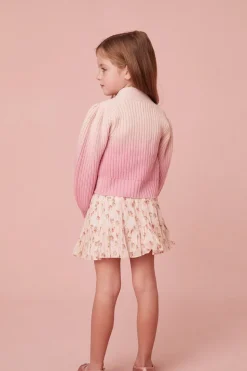 LoveShackFancy Girls Mini Dip-Dyed Ombré Avignon Cardigan