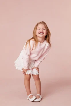 LoveShackFancy Girls Oaklee Pullover Bow Sweater