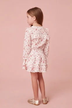 LoveShackFancy Girls Oda Floral Blouse