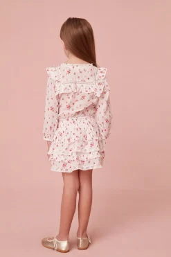 LoveShackFancy Girls Oda Floral Blouse