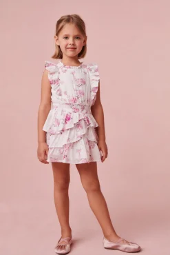 LoveShackFancy Girls Ruffle Decker Dress