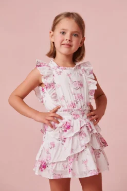 LoveShackFancy Girls Ruffle Decker Dress