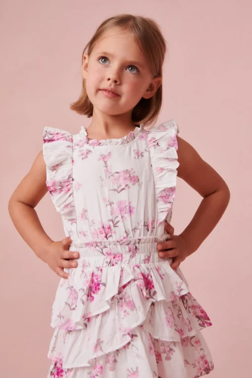 LoveShackFancy Girls Ruffle Decker Dress