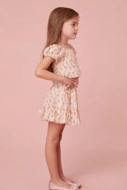 LoveShackFancy Girls Smocked Fabielle Floral Top