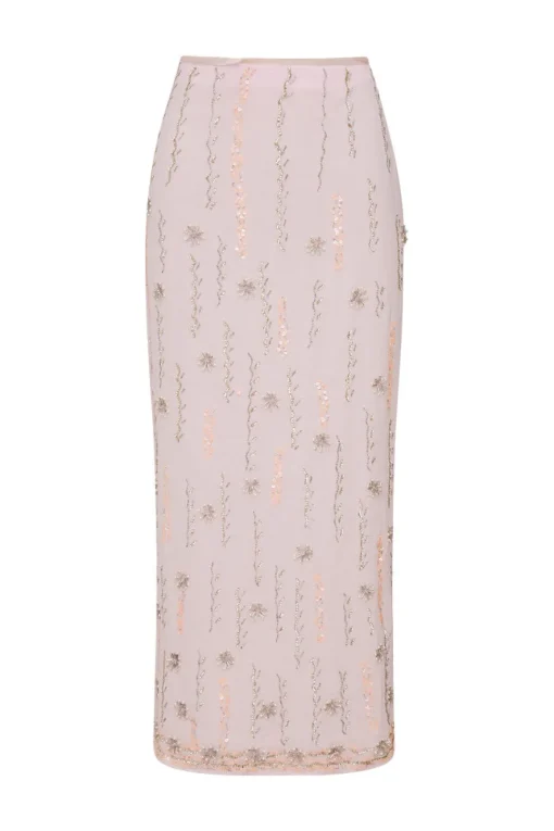 Women LoveShackFancy Goodall Embellished Midi Skirt