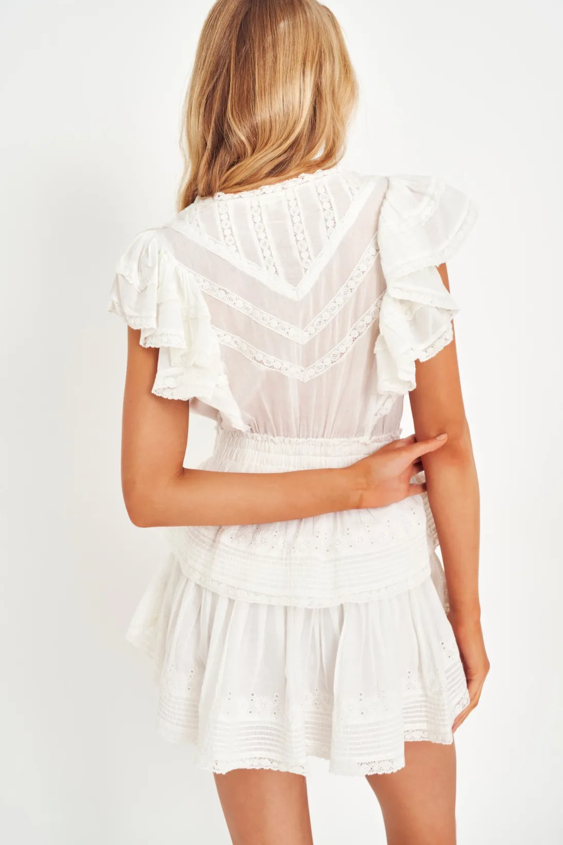 LoveShackFancy Gwen Heritage Mini Dress